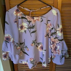 Flowy floral shirt